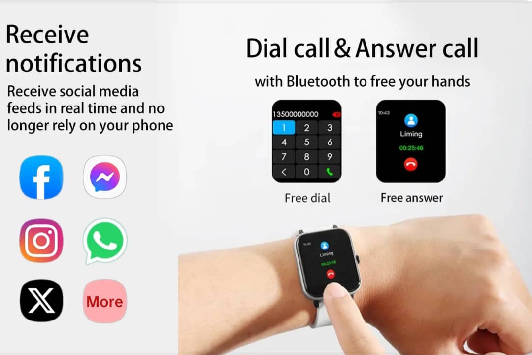 Montre connectée + AirPods premium + 6 Bracelets interchangeables